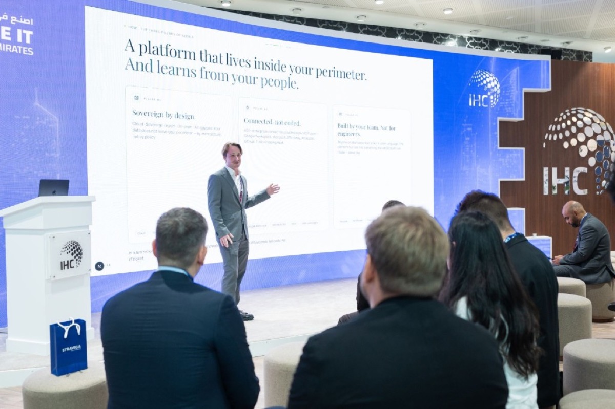 Live demonstration of the Aleria Platform on an exhibition stand